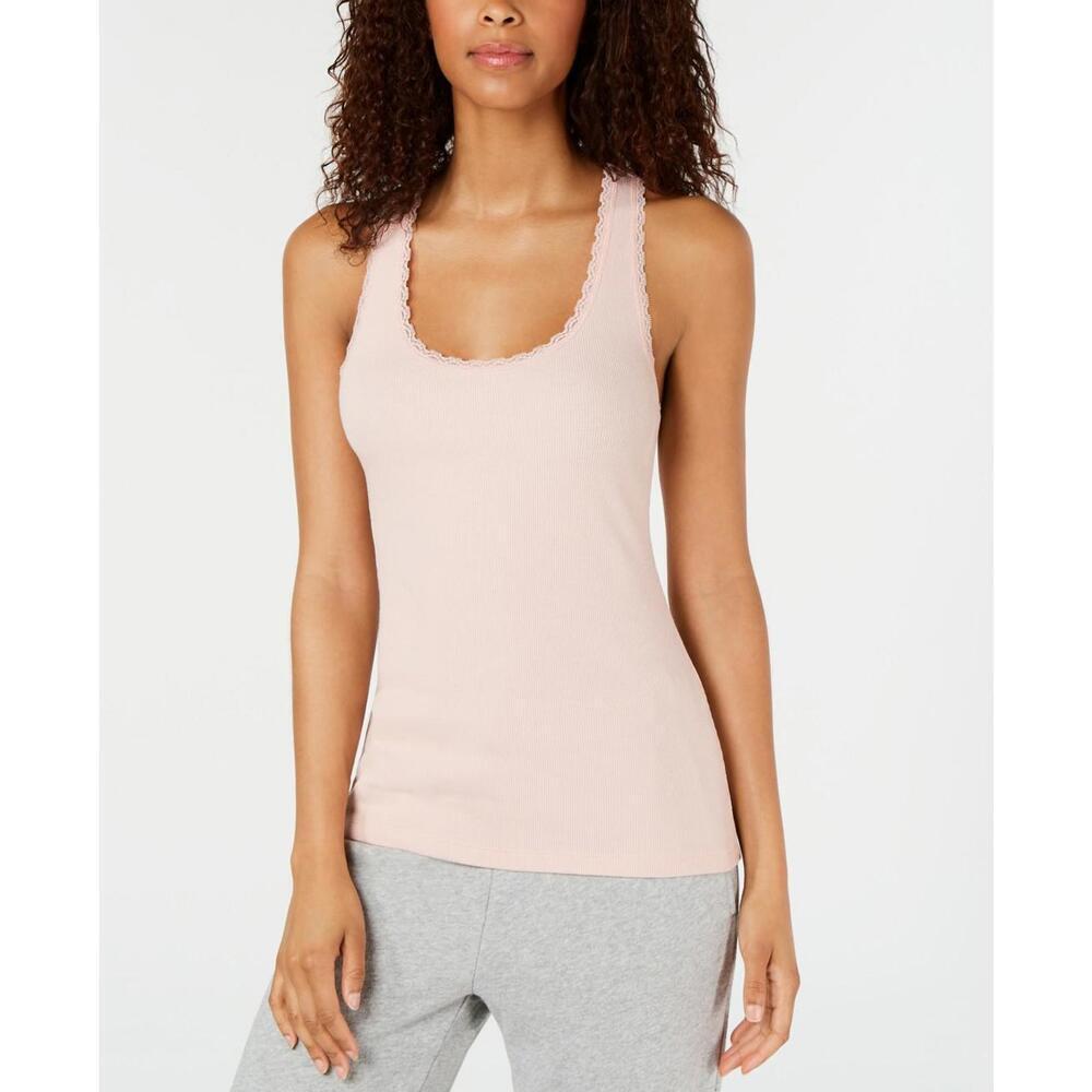 Jenni Womens Lace-Trim Pajama Tank Top Size XS